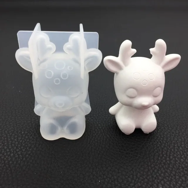 Sika Deer эпоксидный клей силиконовая форма 3D олень ароматический гипс пластырь силиконовая форма для автомобиля украшение дома Свеча «сделай сам» формы