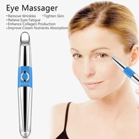 handheld mini eye massage device pen type electric facial high frequency vibration beauty spa eyes massage rollers pens