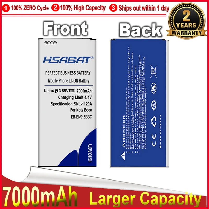 Аккумулятор HSABAT EB-BN915BBC 7000 мАч для SAMSUNG GALAXY Note Edge N9150 NFC N915K N915L N915S N915X N915 N915A N915D |