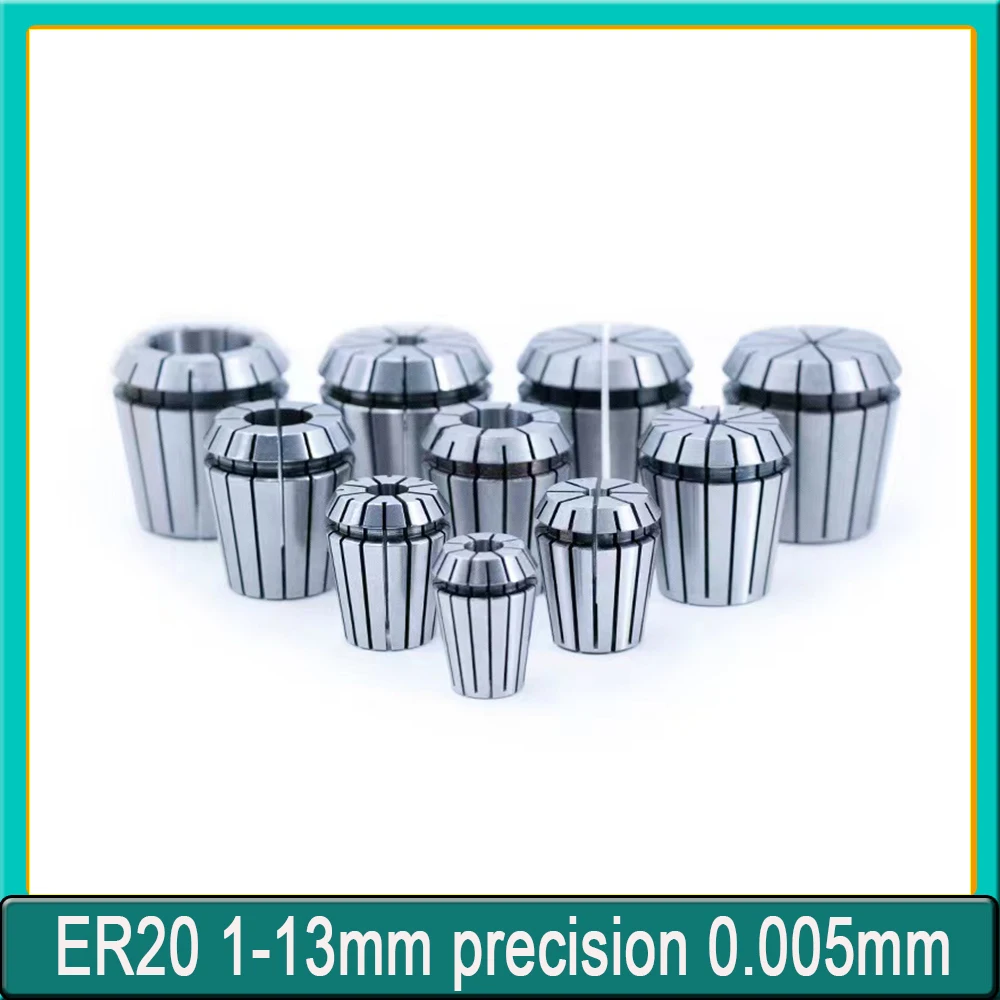 

ER20 1-13mm NEW AAA grade 13PCS/SET Spring Collet High Precision Collet 0.005mm Set For CNC Engraving Machine Lathe Mill Tool
