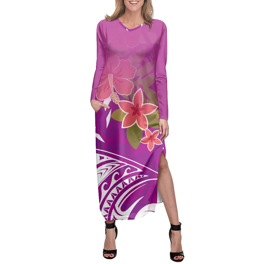 

Платье женское с длинным рукавом и V-образным вырезом