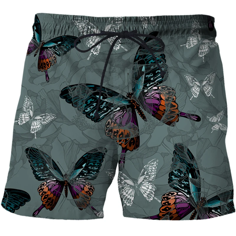New Beautiful butterfly 3D Print Men's Beach Shorts Summer Swim Shorts Fashion Personality Men Swimming Trunks Sea Play Boy 2021