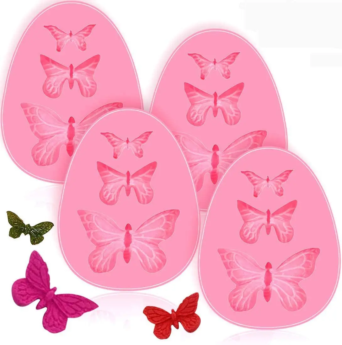 

1pc Fondant Molds Mini Butterfly Mold Butterfly Molds Silicone Butterfly Chocolate Mold Pink Polymer Clay Molds Small Clay Molds
