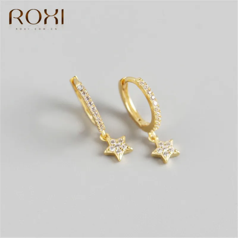 Женские серьги-гвоздики в Корейском стиле ROXI из стерлингового серебра 925 пробы с