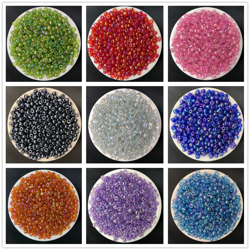 

200pcs 4mm Charm Czech Glass Seed Spacer Beads Color AB DIY Bracelet Necklace Jewelry Making Accessories