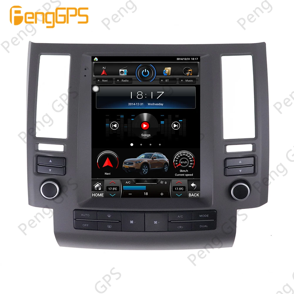Мультимедийный плеер с вертикальным экраном для Infiniti FX35 FX45 2003 2006 автомобильное FM