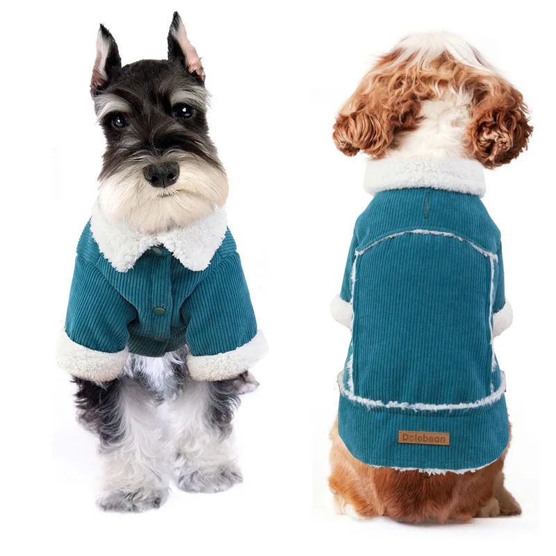 Куртка для собак зимняя флисовая одежда с французским бульдогом Йоркских