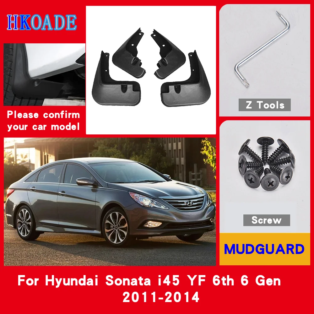 واقيات الطين للسيارة ، ملحقات رفرف السيارة ، Hyundai Sonata i45 YF 6th Gen 6 ، 2011-2014