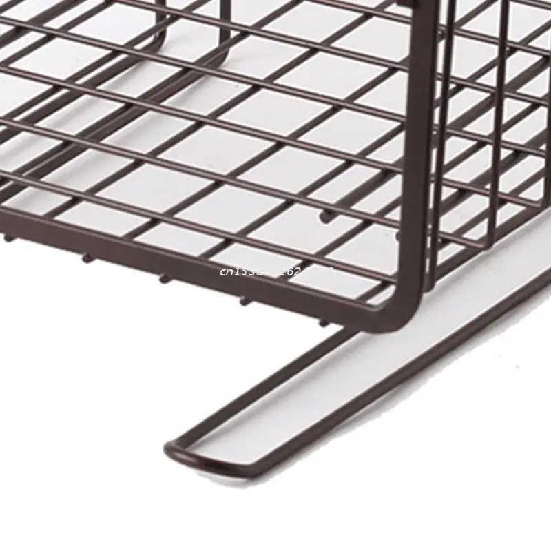 

2 Pcs Kitchen Under Cabinet Shelf Wall Hanging Storage Organizer Basket Wrought Iron Rack Dropshipping