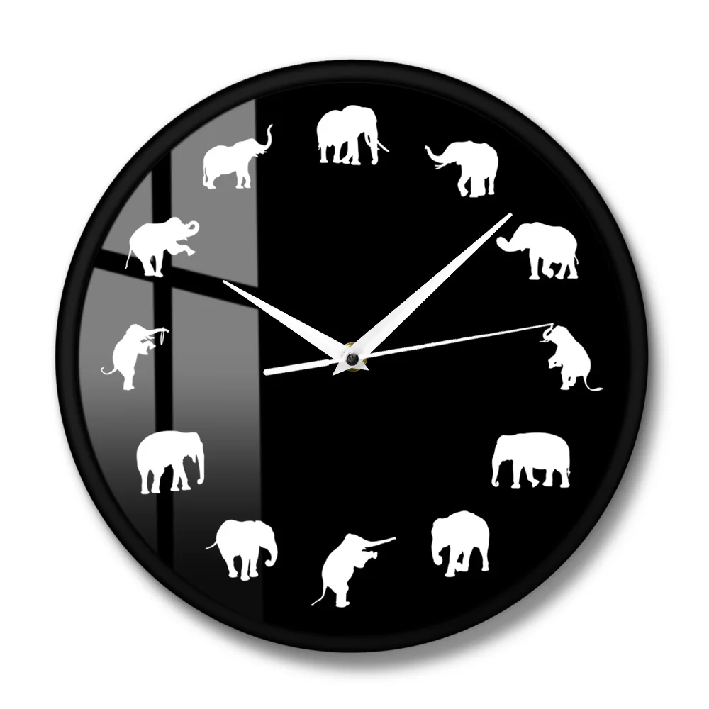 Настенные часы со слоном в виде животных и дикой природы домашний декор