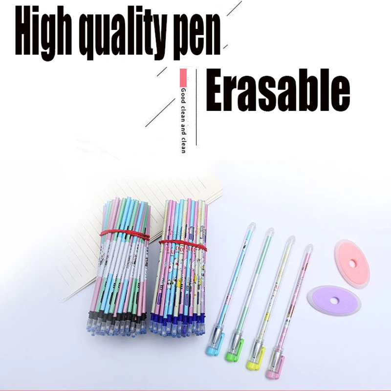 Ручка с щеточкой Mo Easy нейтральный карандаш черно синий студенческий со стразами