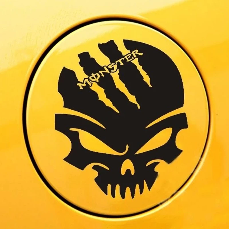 Наклейка в виде черепа для автомобиля наклейка демона на топливный бак крышка