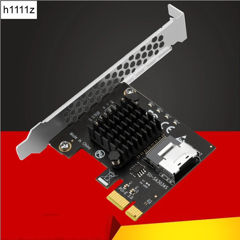 Плата расширения Chi a Mining PCIe на MiniSAS 8087 4 порта SATA 3 6 ГБ SSD адаптер PCI e Express X1