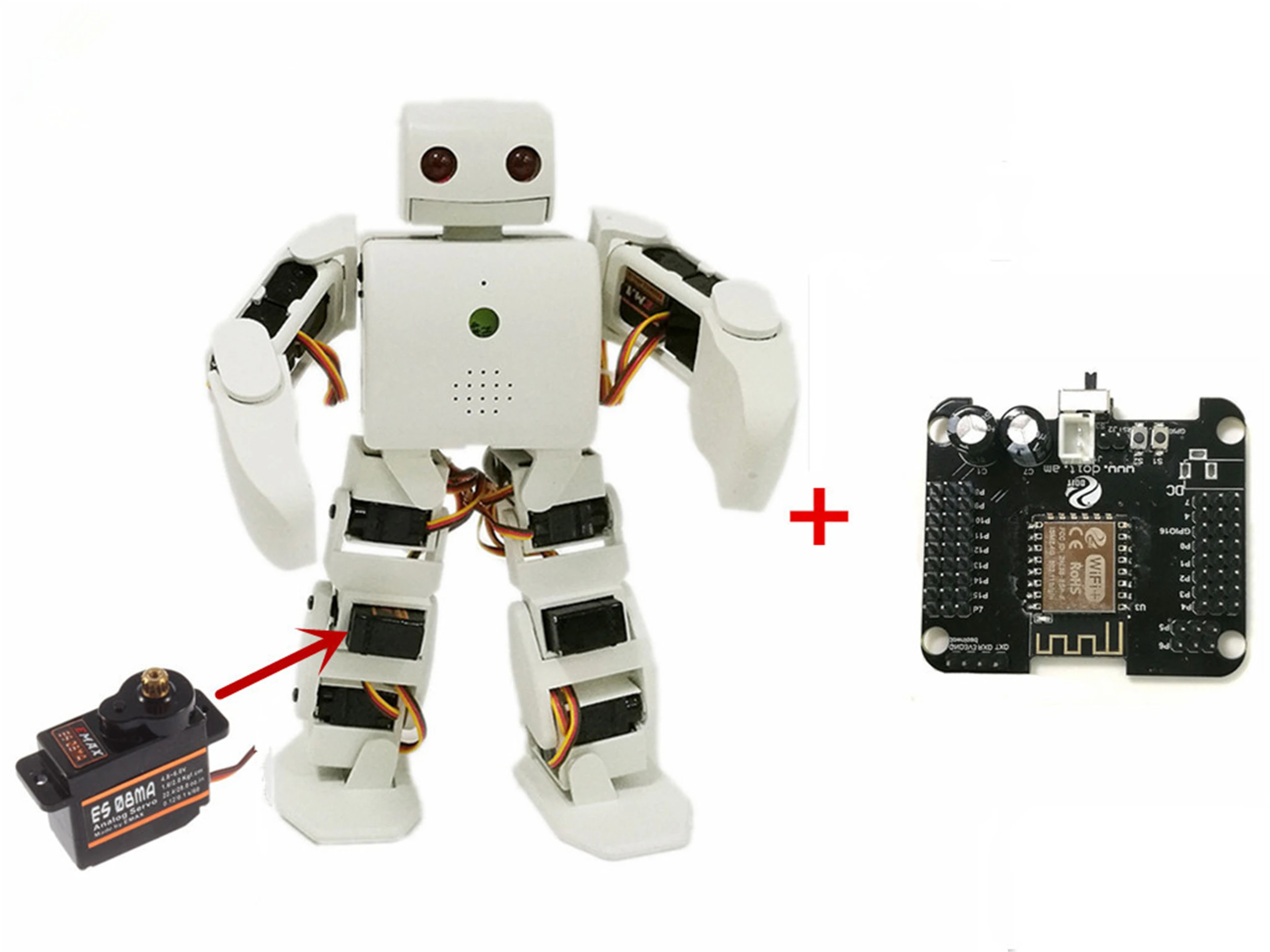 3D печать 18DOF RC Роботизированный человекоидный робот с беспроводным контроллером