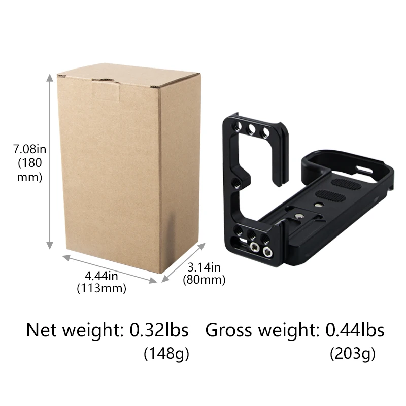 

Aluminum Alloy L-shaped Plate Quick Release plate can be Moved and Adjusted on Both Sides Suitable for Fuji X-S10 SLR Camera