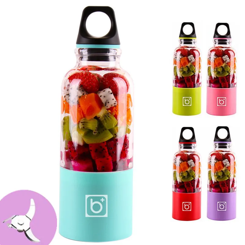 500 мл Портативный Соковыжималка чайник USB Перезаряжаемые Электронная