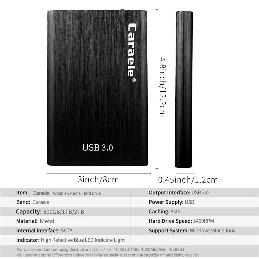 Высокая Скорость 2 5 &quotHDD ТБ 1 500 Гб внешний жесткий диск USB3.0 для хранения ПК Mac