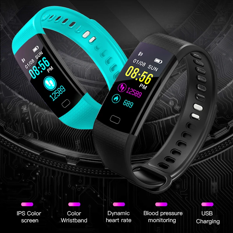 

Color Screen Smart Band IP67 Waterproof 24 hours Heart Rate Sleep Monitor Fitness Tracker Bluetooth Smart Watch For Sport