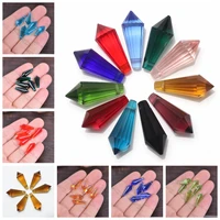 8x20mm teardrop bicone prism faceted crystal glass loose crafts pendants beads lot for diy jewelry making findings
