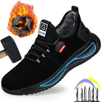 winter safety shoes men work boots with steel toe cap work sneakers male indestructible shoes puncture proof%c2%a0work shoes size 50