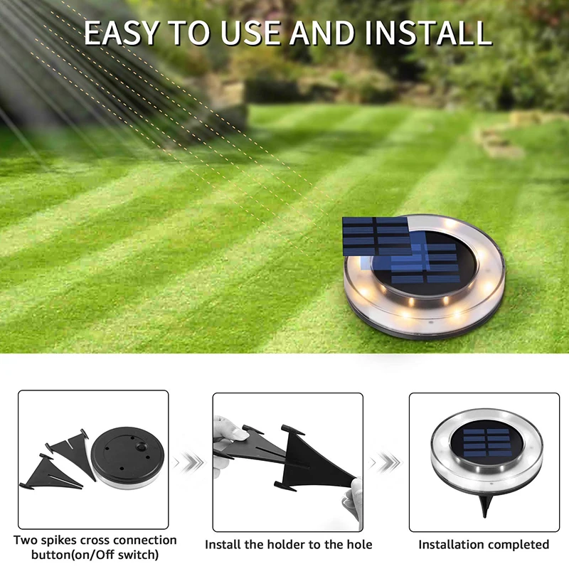 4 шт./компл. 8 светодиодный подземный светильник уличный садовый фонарь