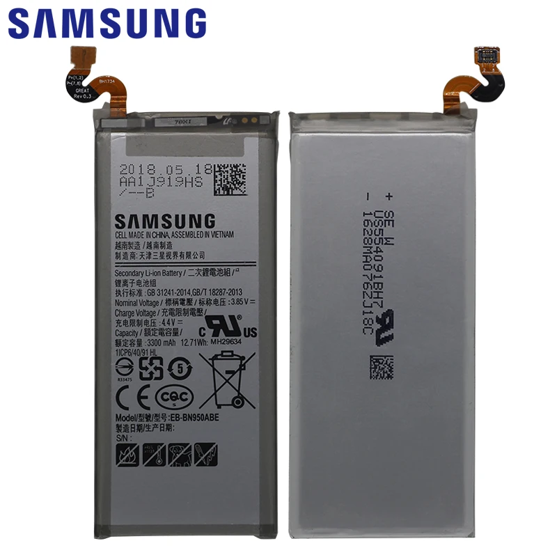 Samsung аккумулятор для телефона EB-BN950ABE 3300 мАч для samsung GALAXY Note 8 Note8 N9500 N9508 SM-N950F батареи+ Бесплатные инструменты