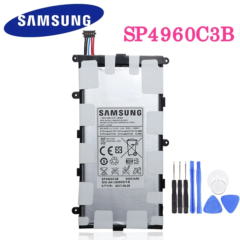 Samsung планшет Батарея SP4960C3B для samsung Galaxy Tab 7,0 Plus P3110 P3100 P6200 P6210 планшет Батарея 4000 мА-ч