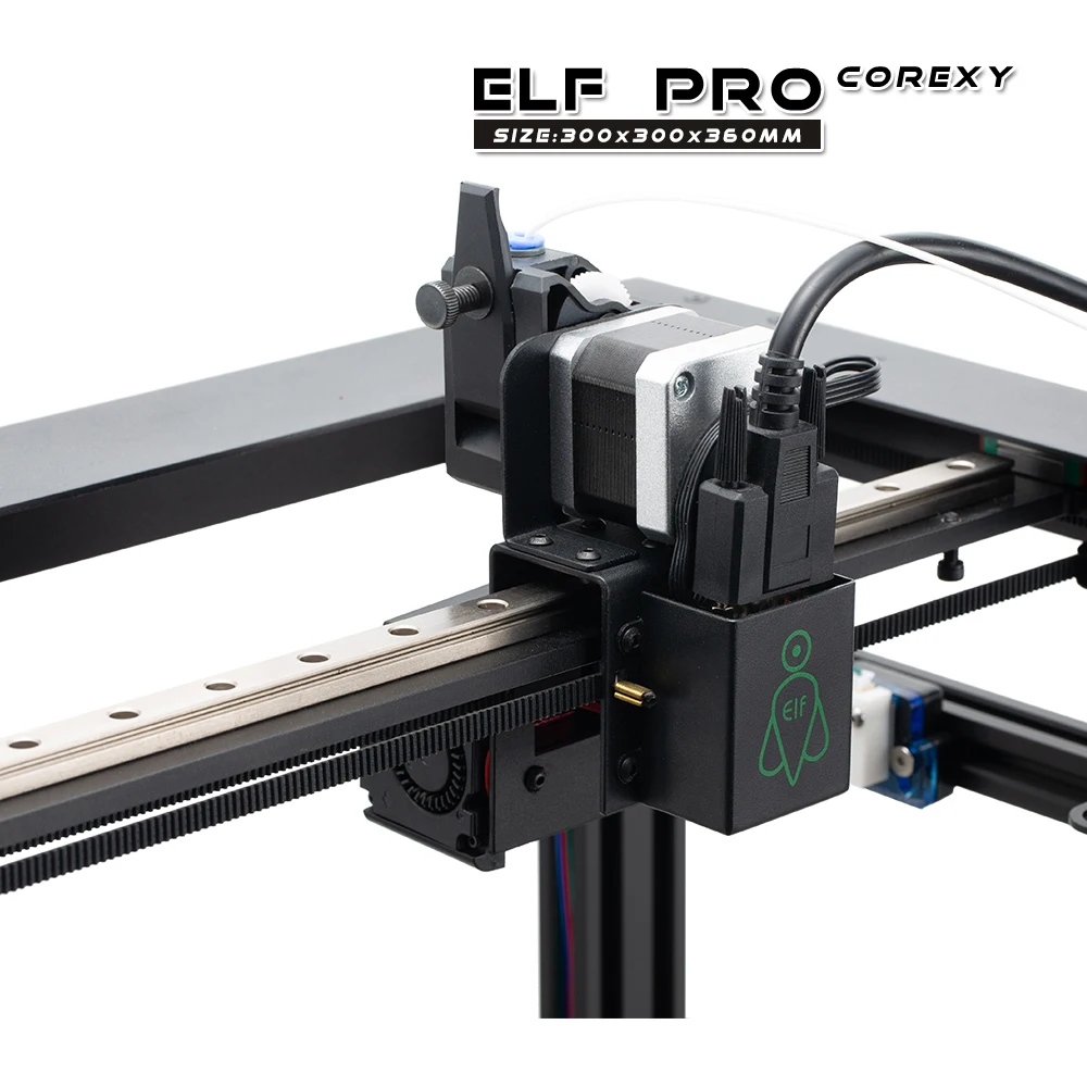 Creativity Latest FDM Corexy 3d Printer Kit ELFPRO BMG Extruder ultra-quiet Drive MW Power Supply High Quality 3d Printer