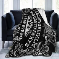 ouija board black ultra soft fleece blanket flannel velvet plush throw blanket