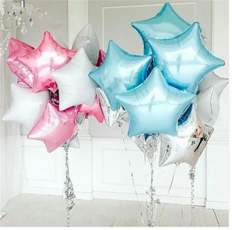 

10pcs 18inch Rose Gold Red Pink Star Heart Foil Balloons Valentines Wedding Decor Helium Balloon Boy Girl Birthday Party Supplie