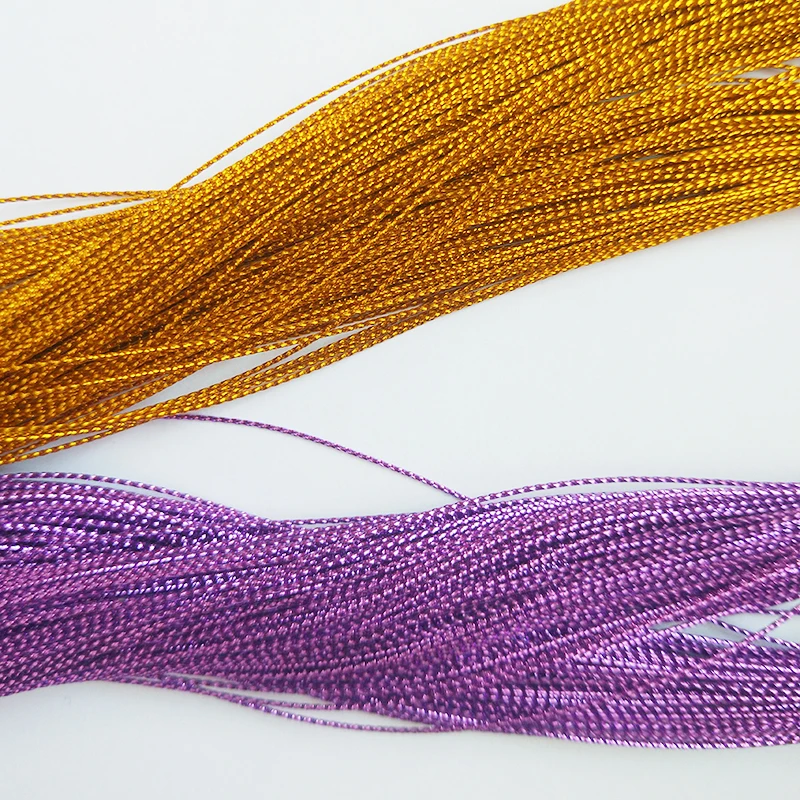 100 метров закрученный золотой нитью вязаный шнур швейная нить веревка для ленты