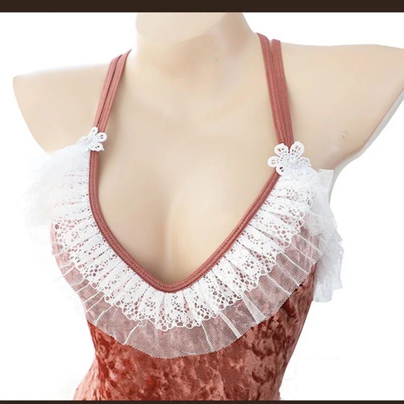 Женский бархатный костюм розового цвета в стиле аниме кролик для косплея