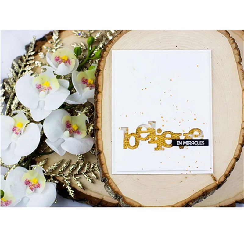 Слова поверить металлический Трафаретный вырубной штамп Трафареты набор сделай