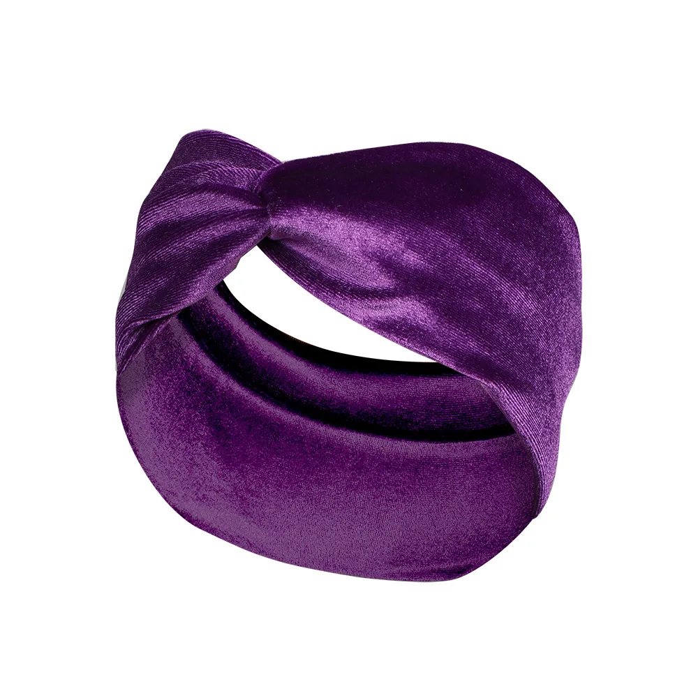 

New Wide Knitted Knot Cross Headband Pleuche Head Band For Women Autumn Winter Girls Headwear Elastic Hair Band Hair Accessories