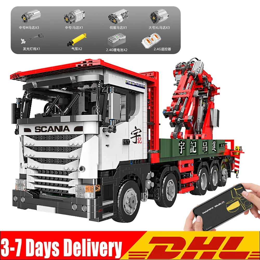 В наличии приложение RC техническая модель автомобиля Большой Scania Грузовой кран
