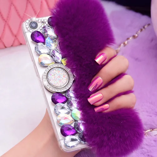 

Luxury Fox Fur Phone Cover For Samsung S20 Note20 Ultra Magnetic Leather Case For Galaxy S8 S9 S10 S20 5G Plus Note 10 9 8 Coque