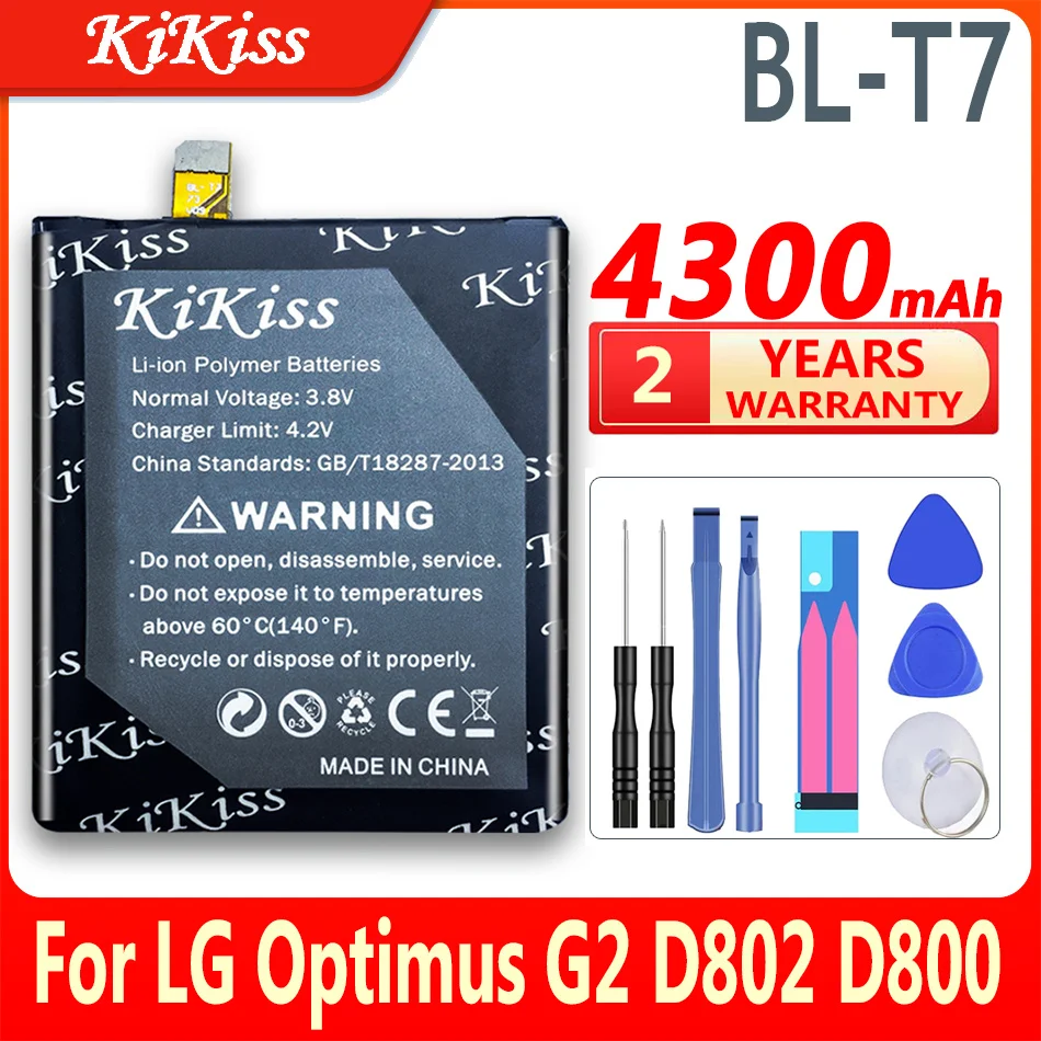 

Аккумулятор KiKiss BL-T7 BL T7 BLT7 для LG G2 D802 D800 D801 D803 Optimus P693 VS9801 VS980 LS980, литий-ионный