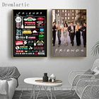 Холст постер из шелковой ткани с надписью ТВ шоу Friends (классический декор дома модные современные шторы для спальни плакат #20-1005-08