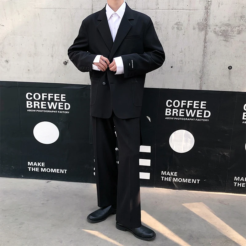 Мужская винтажная уличная одежда в стиле хип-хоп свободный деловой повседневный