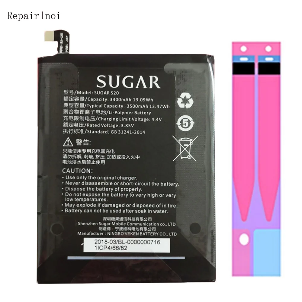 

Оригинальная Аккумуляторная батарея, 3,85 В, 3500 мАч, батарея для Smart Rpair SUGAR S20, запасные части