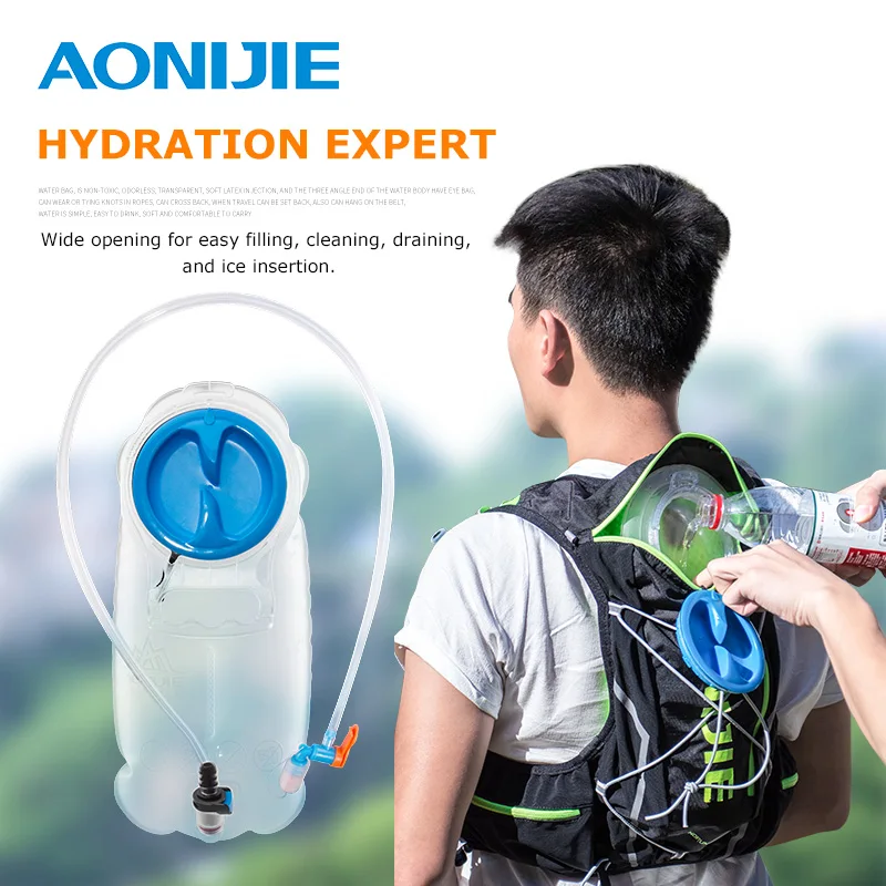 AONIJIE водный Пузырь 1.5L 2.5L мягкий резервуар гидратация пакет сумка для хранения