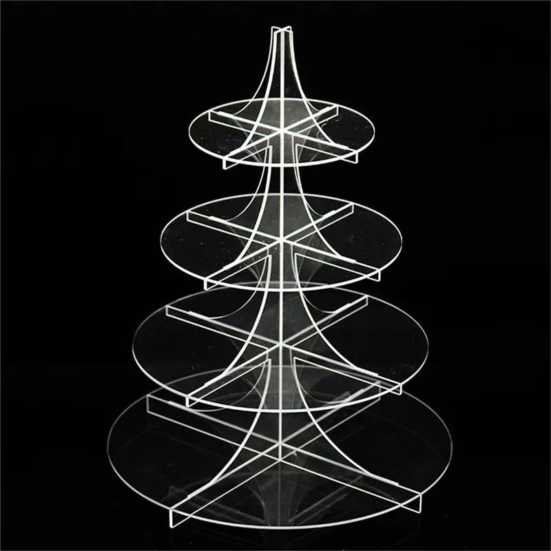 4 ярусный выставочный стенд круглая подставка для торта пластина кухонные