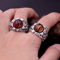 real 925 sterling silver opening ring jewelry for men vintage personality eye of the demon s235
