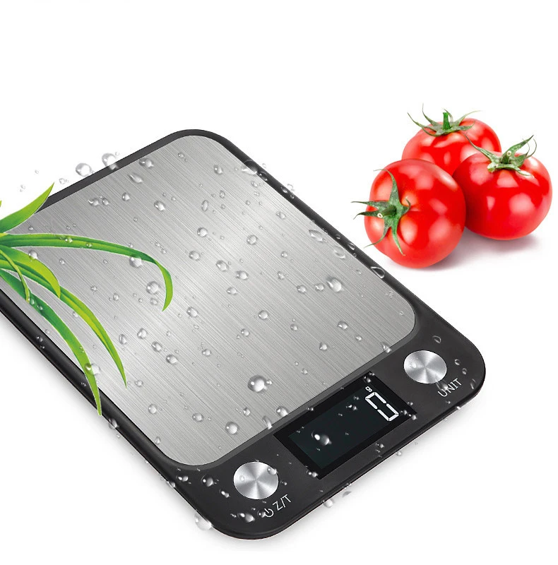 

1pcs 5kg/10kg x1g Waterproof Stainless Steel Kitchen Scale LCD Display Food Baking Multi-function Digital Scale Cooking Tools