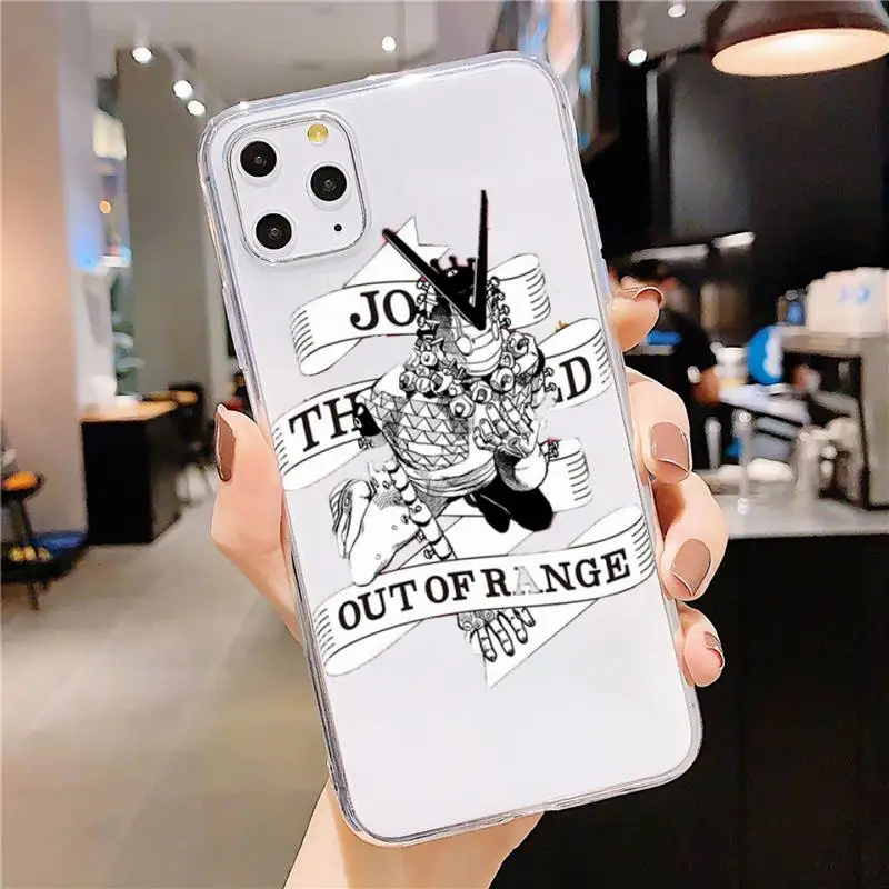 

JOJO'S BIZARRE ADVENTURE JoJo Anime Phone Case Transparent soft For iphone 5 5s 5c se 6 6s 7 8 11 12 plus mini x xs xr pro max