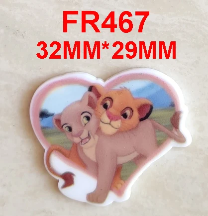 FR-467 50 шт. 3 вида стилей микс мультфильм персонаж Лев Flatback Смола Кабошон животное плоское украшение из смолы DIY ремесло украшения смычковые центры для волос - Цвет: FR-467