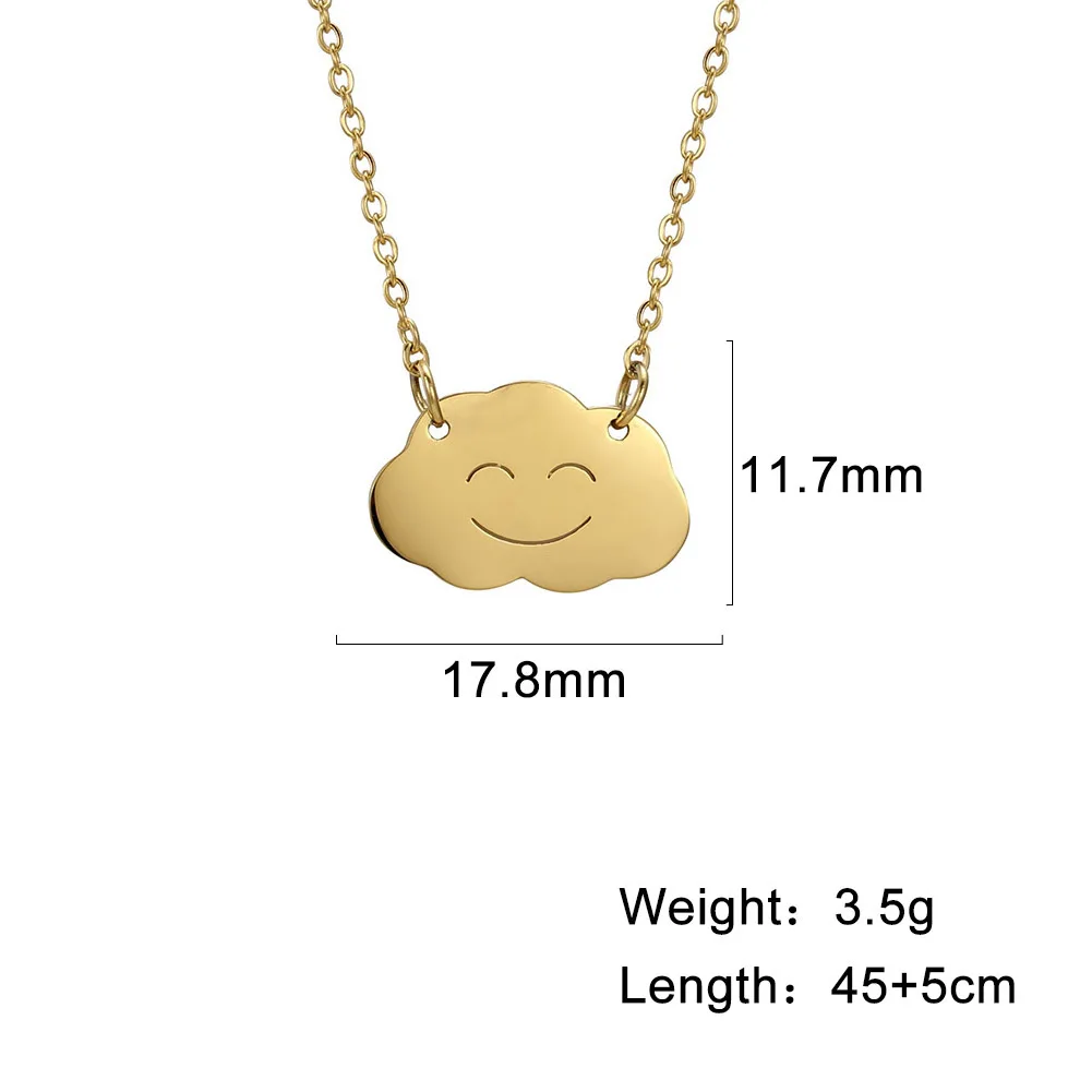 Цепочка с кулоном в виде облака из нержавеющей стали | Украшения и аксессуары