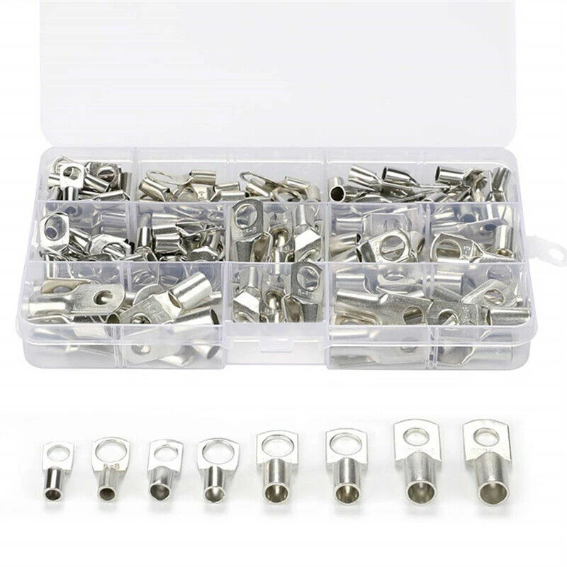 

220pcs/Set Shrinkable Tubes Terminal Battery Cable Ring Lugs Crimp Connectors
