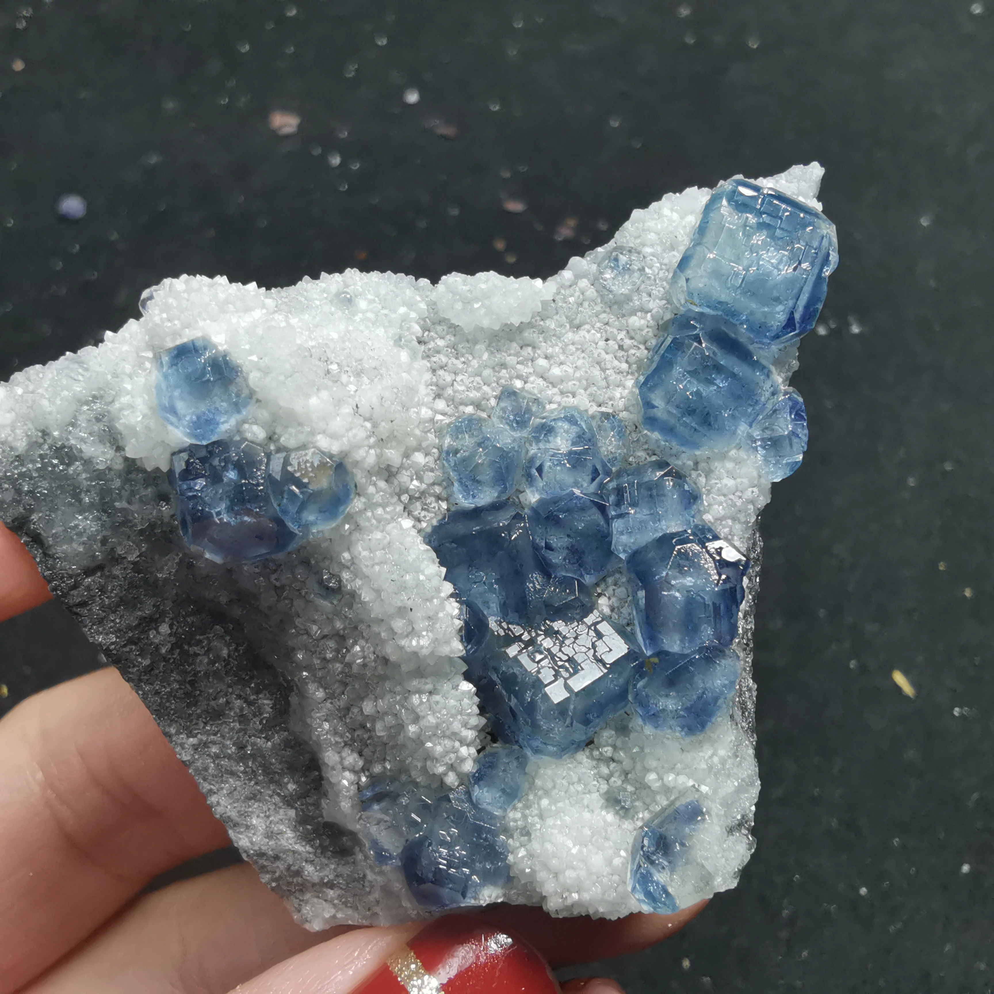 

76.2g100% natural rare blue green fluorite cluster mineral crystal specimen stone and Crystal Healing Crystal