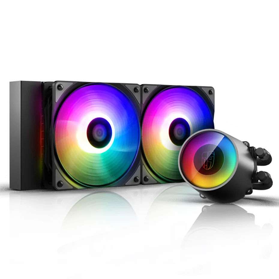 Кулер для процессора DEEPCOOL Castle 240RGB V2 120 мм 5 В/3 контакта RGB подсветка водяное